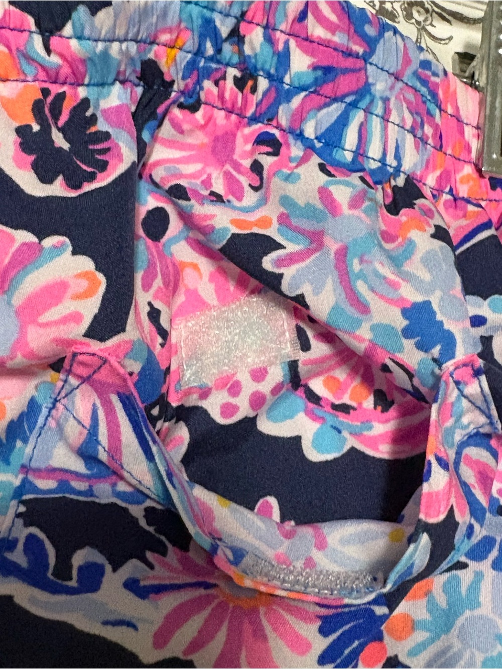 Lilly Pulitzer Pink & Blue Floral Athletic Shorts - Picture 5 of 8